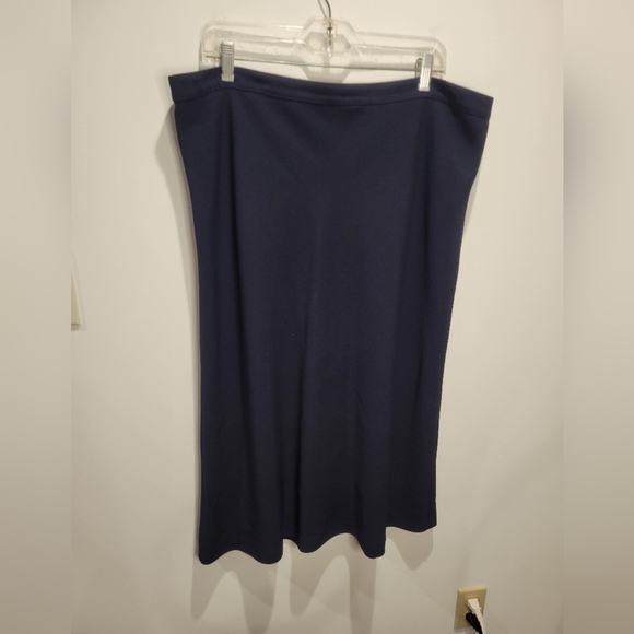 Marina Rinaldi Size 27 Us Size 18 Navy Pencil Skirt. Made In Italy - Picture 1 of 7